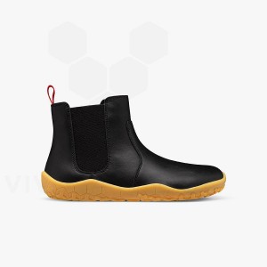 Vivobarefoot Fulham II Juniors Schuhe Kinder Schwarz | CH019TL