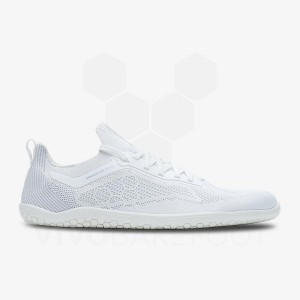 Vivobarefoot Primus Lite Knit Straßenlaufschuhe Herren Weiß | CH388OB