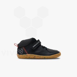 Vivobarefoot Primus Ludo Hi Preschool Schuhe Kinder Schwarz | CH032GY