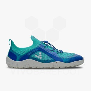 Vivobarefoot Primus Trail Knit FG Wanderschuhe Damen Blau Grün | CH258OB