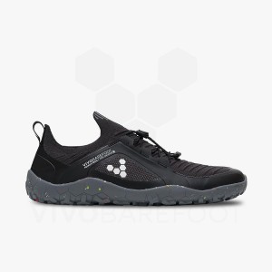 Vivobarefoot Primus Trail Knit FG Wanderschuhe Herren Schwarz Grau | CH432WH