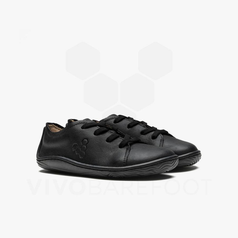 Vivobarefoot Addis School Juniors Schuhe Kinder Schwarz | CH060EI