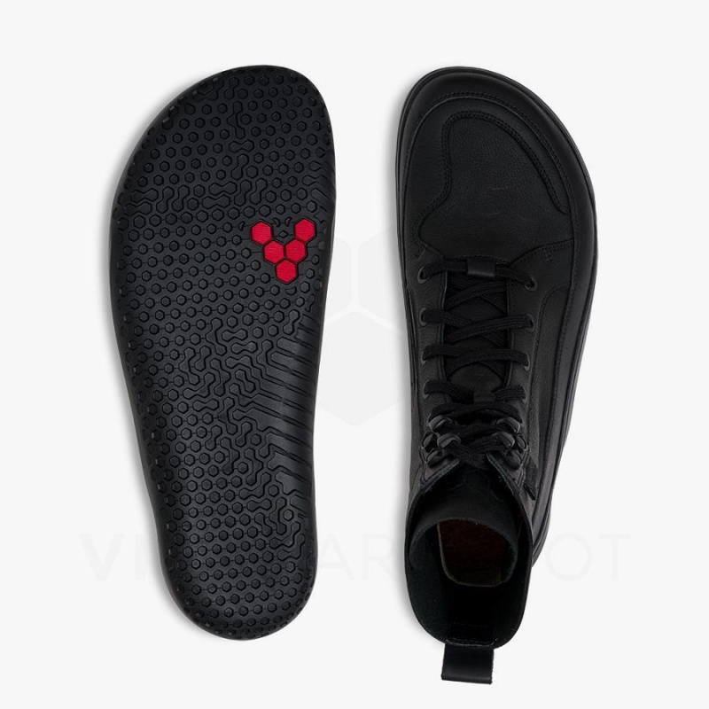 Vivobarefoot Gobi Boot Lifestyle Schuhe Herren Schwarz | CH321DO