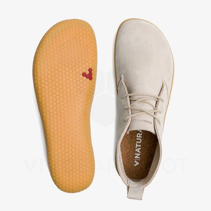 Vivobarefoot Gobi III Wildleder Lifestyle Schuhe Herren Beige | CH299ZD