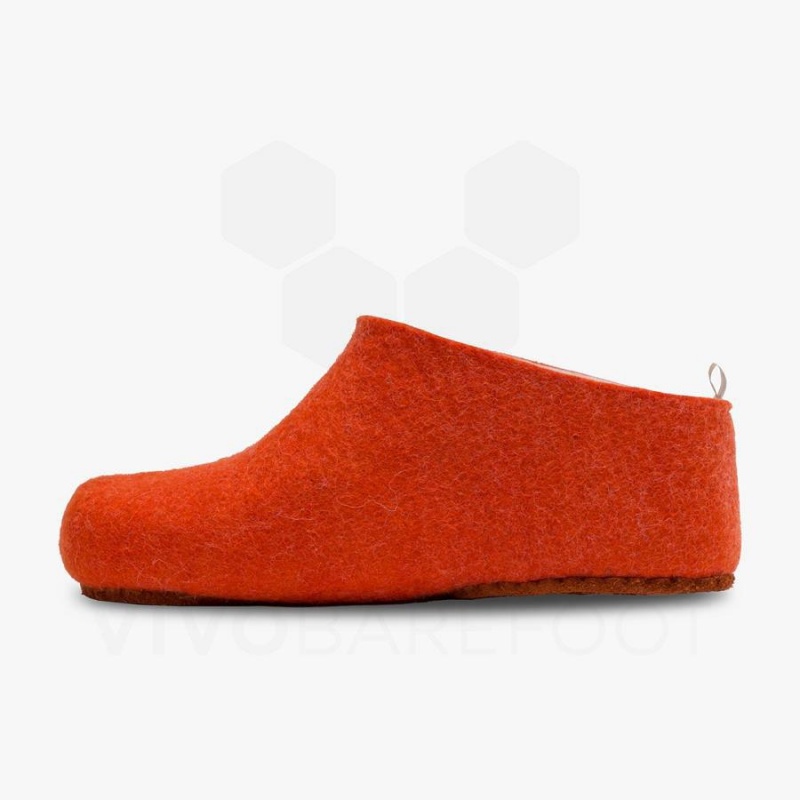 Vivobarefoot MIM Felt Hausschuhe Damen Orange | CH099RX