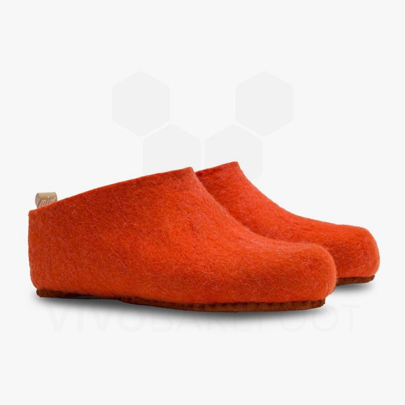 Vivobarefoot MIM Felt Hausschuhe Damen Orange | CH099RX