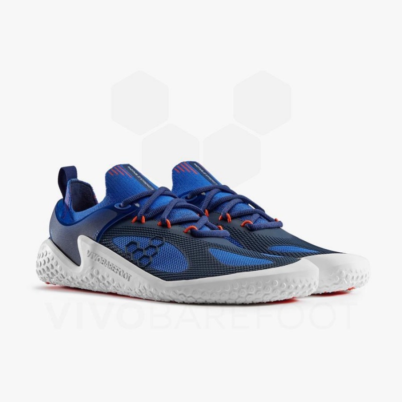 Vivobarefoot Motus Strength Straßenlaufschuhe Herren Blau Navy Orange | CH397FU