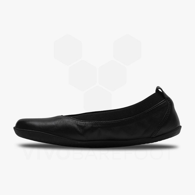 Vivobarefoot Opanka Ballerina Lifestyle Schuhe Damen Schwarz | CH123TL