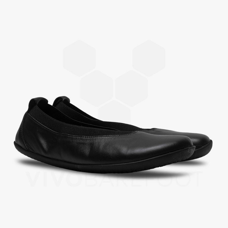 Vivobarefoot Opanka Ballerina Lifestyle Schuhe Damen Schwarz | CH123TL