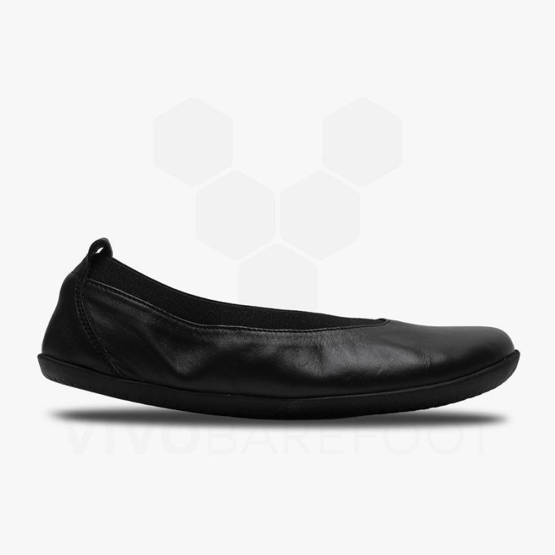 Vivobarefoot Opanka Ballerina Lifestyle Schuhe Damen Schwarz | CH123TL