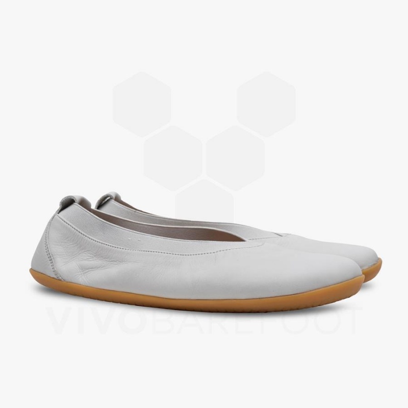 Vivobarefoot Opanka Ballerina Lifestyle Schuhe Damen Weiß | CH122UK