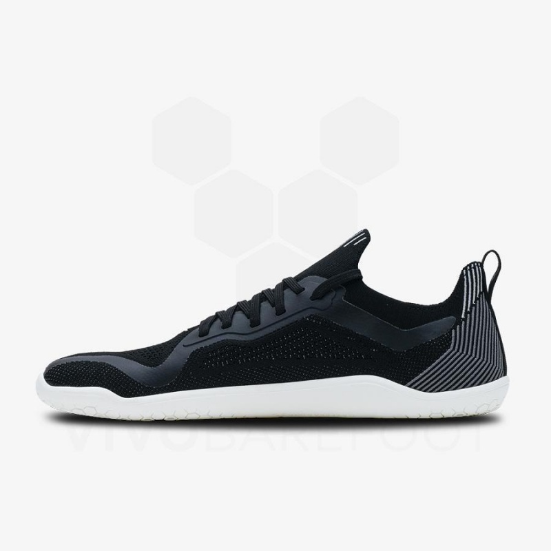 Vivobarefoot Primus Lite Knit Straßenlaufschuhe Damen Schwarz | CH217DO