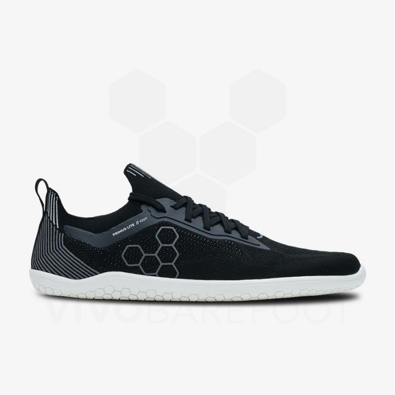 Vivobarefoot Primus Lite Knit Straßenlaufschuhe Damen Schwarz | CH217DO