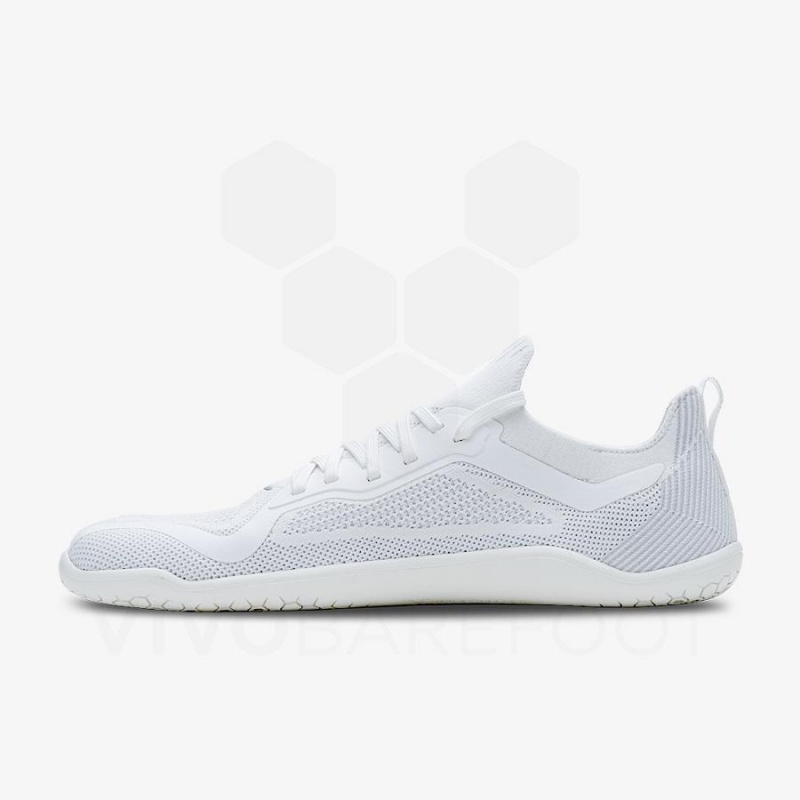 Vivobarefoot Primus Lite Knit Straßenlaufschuhe Damen Weiß | CH216EI