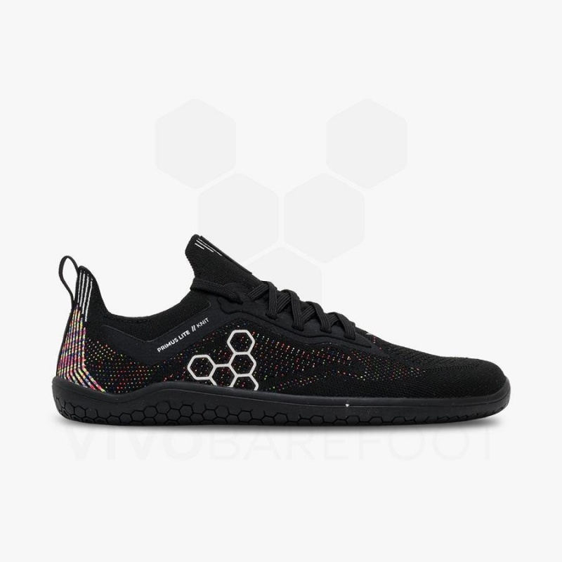 Vivobarefoot Primus Lite Knit Straßenlaufschuhe Damen Schwarz | CH213HT