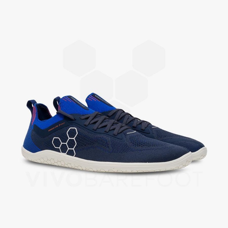 Vivobarefoot Primus Lite Knit Straßenlaufschuhe Herren Navy | CH389NN