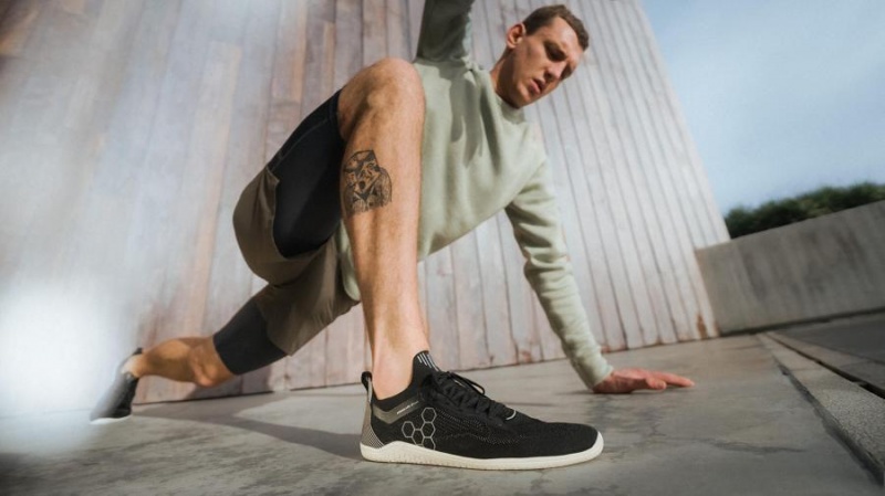 Vivobarefoot Primus Lite Knit Trainingsschuhe Herren Schwarz | CH346EI