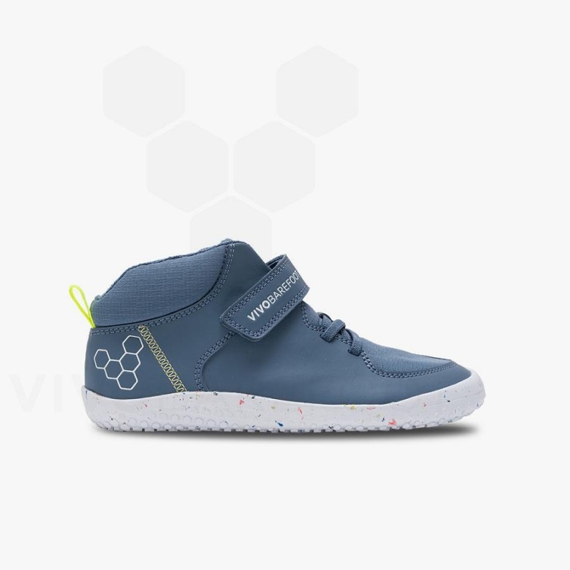 Vivobarefoot Primus Ludo Hi Juniors Schuhe Kinder Indigo | CH027LQ