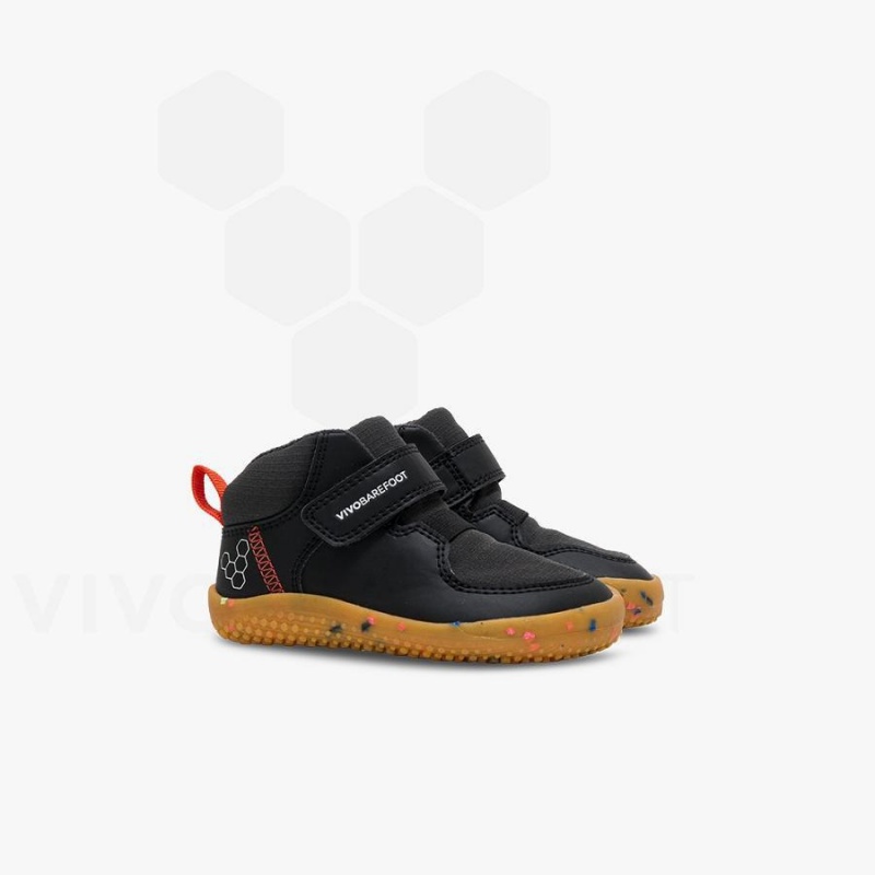 Vivobarefoot Primus Ludo Hi Kleinkinder Schuhe Kinder Schwarz | CH034EI