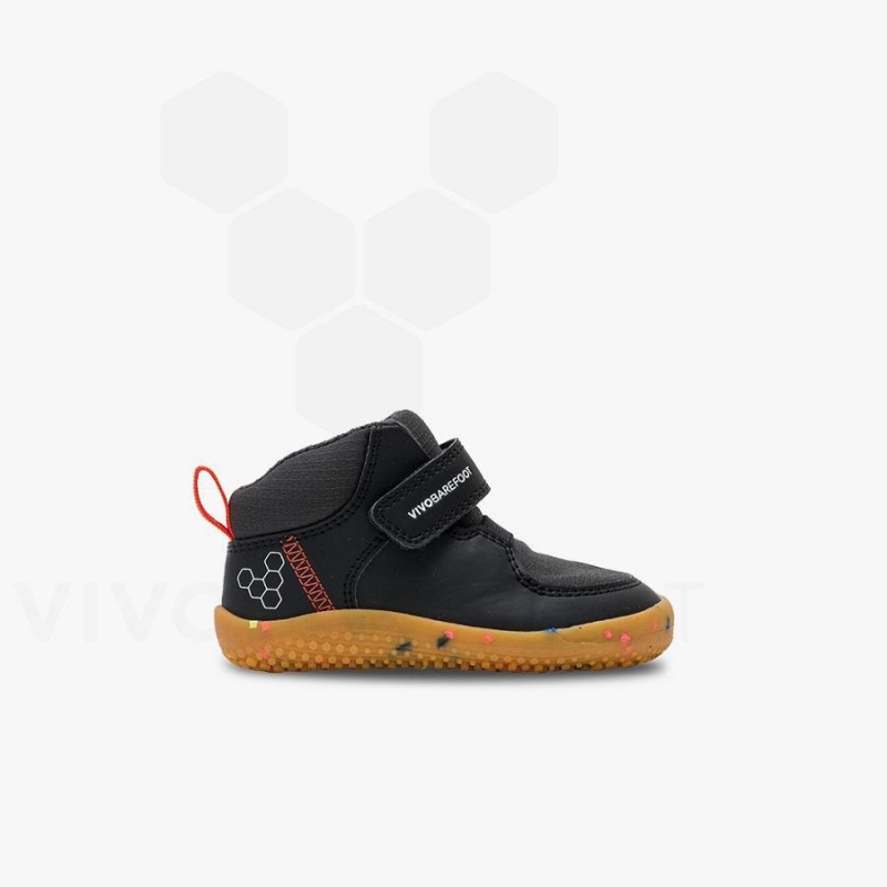 Vivobarefoot Primus Ludo Hi Kleinkinder Schuhe Kinder Schwarz | CH034EI