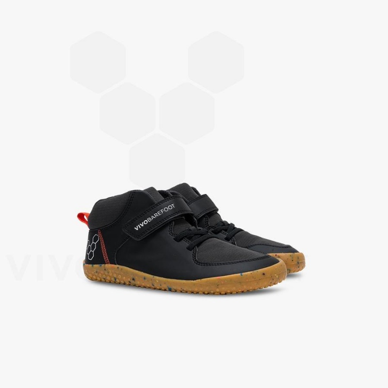 Vivobarefoot Primus Ludo Hi Preschool Schuhe Kinder Schwarz | CH032GY