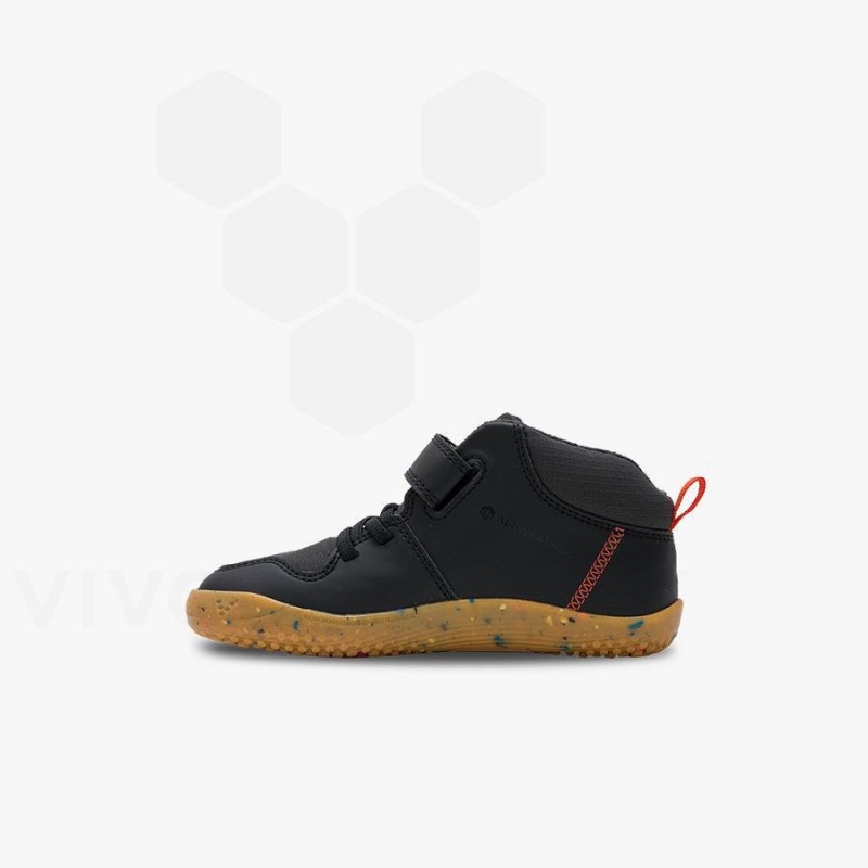 Vivobarefoot Primus Ludo Hi Schuhe Kinder Schwarz | CH030IR