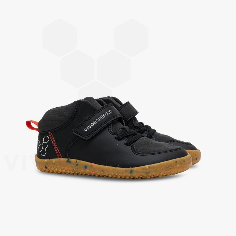 Vivobarefoot Primus Ludo Hi Schuhe Kinder Schwarz | CH030IR