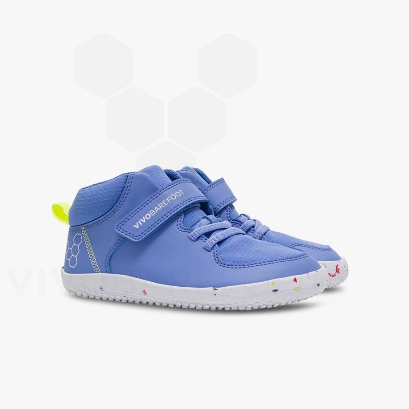 Vivobarefoot Primus Ludo Hi Schuhe Kinder Blau | CH029JE