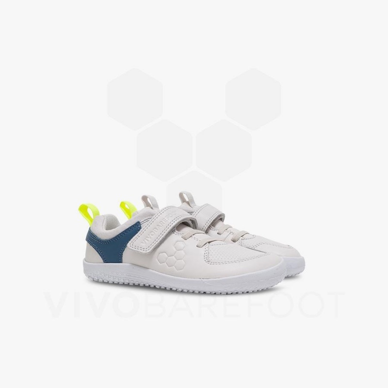 Vivobarefoot Primus Ludo Preschool Schuhe Kinder Weiß | CH082IR