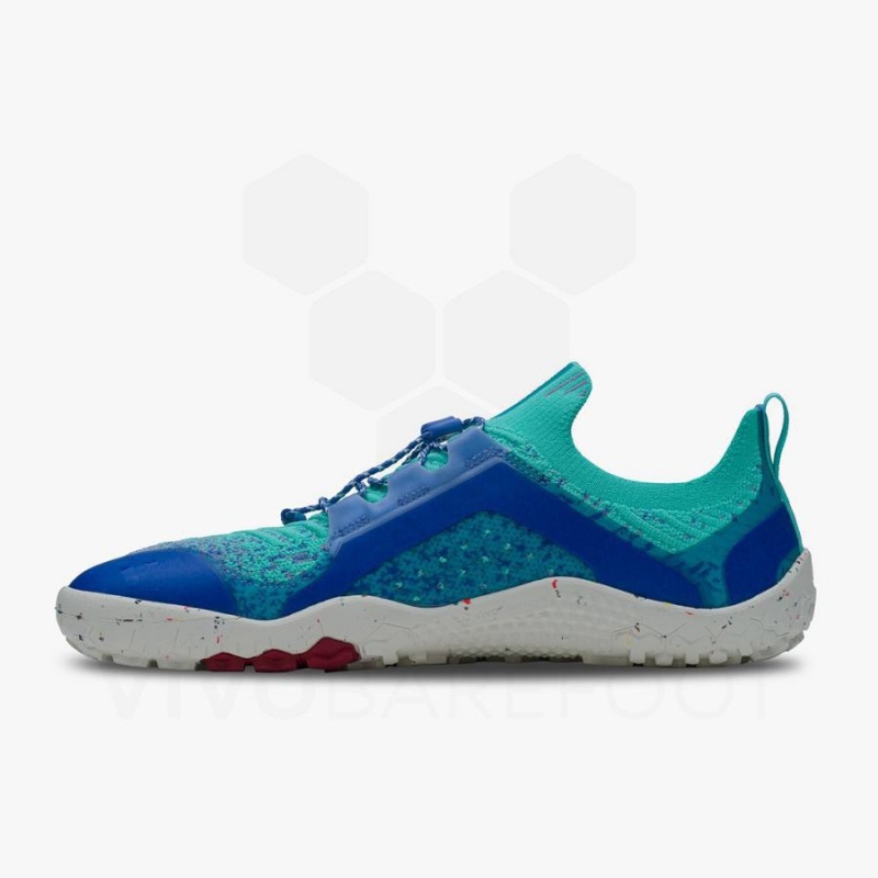 Vivobarefoot Primus Trail Knit FG Trailrunning Schuhe Damen Blau | CH200UK