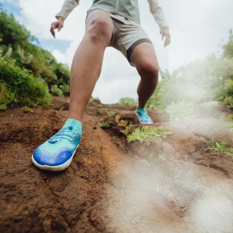 Vivobarefoot Primus Trail Knit FG Trailrunning Schuhe Damen Blau | CH200UK