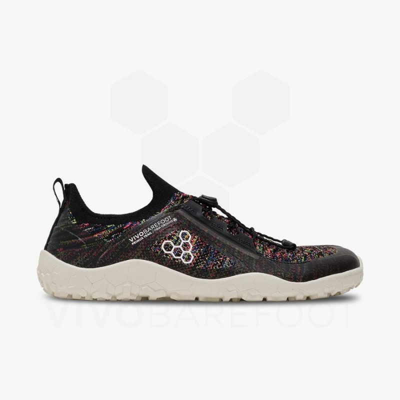 Vivobarefoot Primus Trail Knit FG Trailrunning Schuhe Herren Schwarz | CH368IR