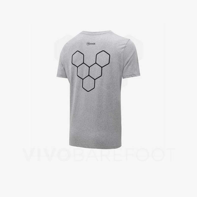 Vivobarefoot Rapanui Naturally Coloured T-shirt T-shirts Herren Grau | CH279TL