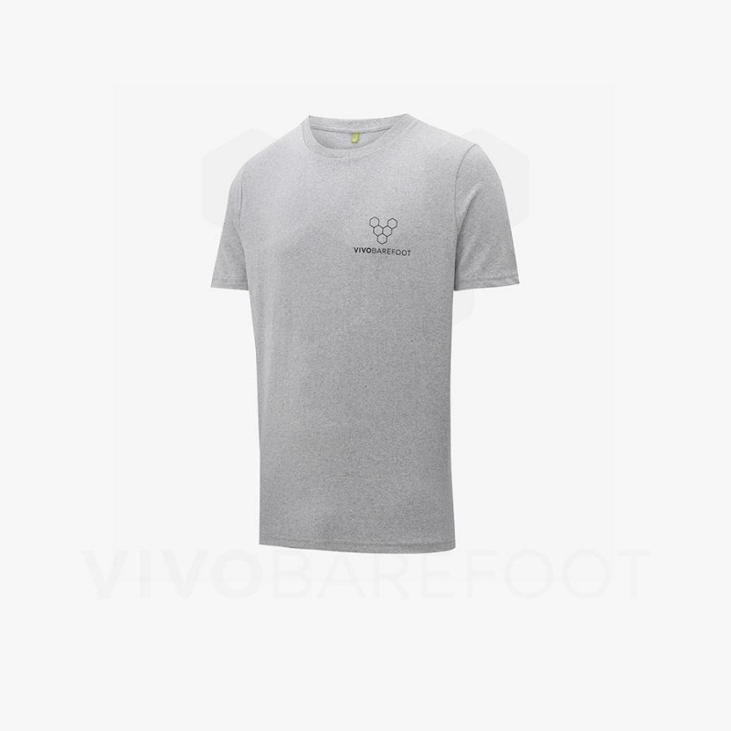 Vivobarefoot Rapanui Naturally Coloured T-shirt T-shirts Herren Grau | CH279TL