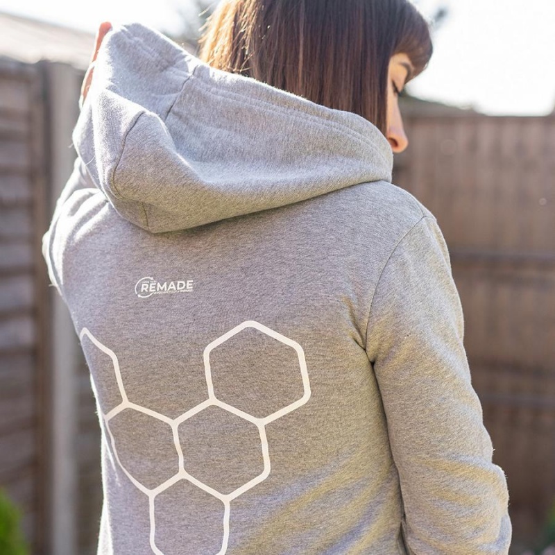 Vivobarefoot Rapanui Sport Hoodie Damen Grau | CH089BA