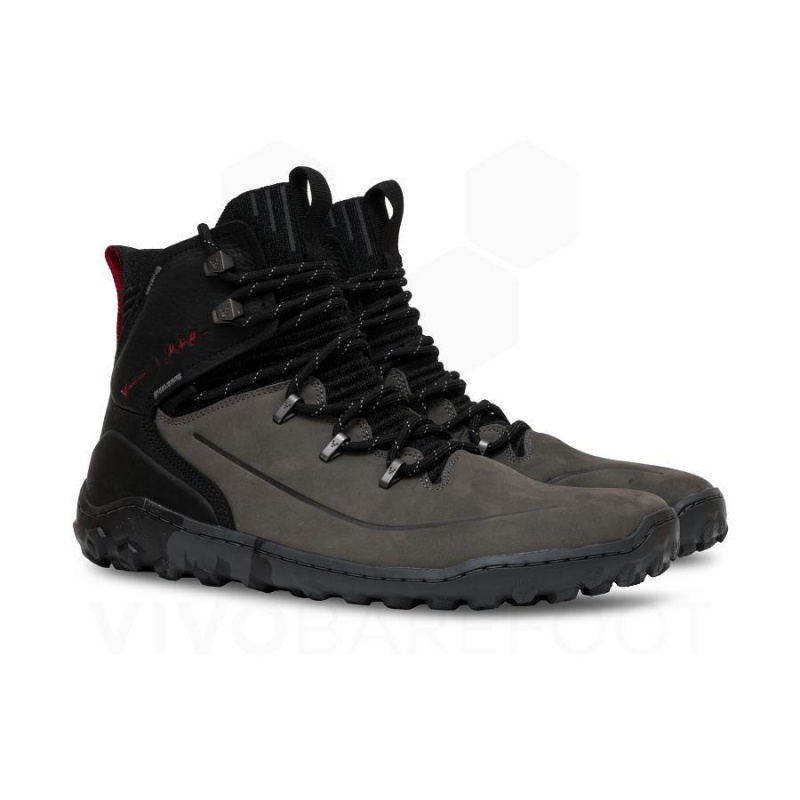 Vivobarefoot Tracker Decon FG2 JJF Wanderschuhe Herren Schwarz Dunkelgrau | CH418KW