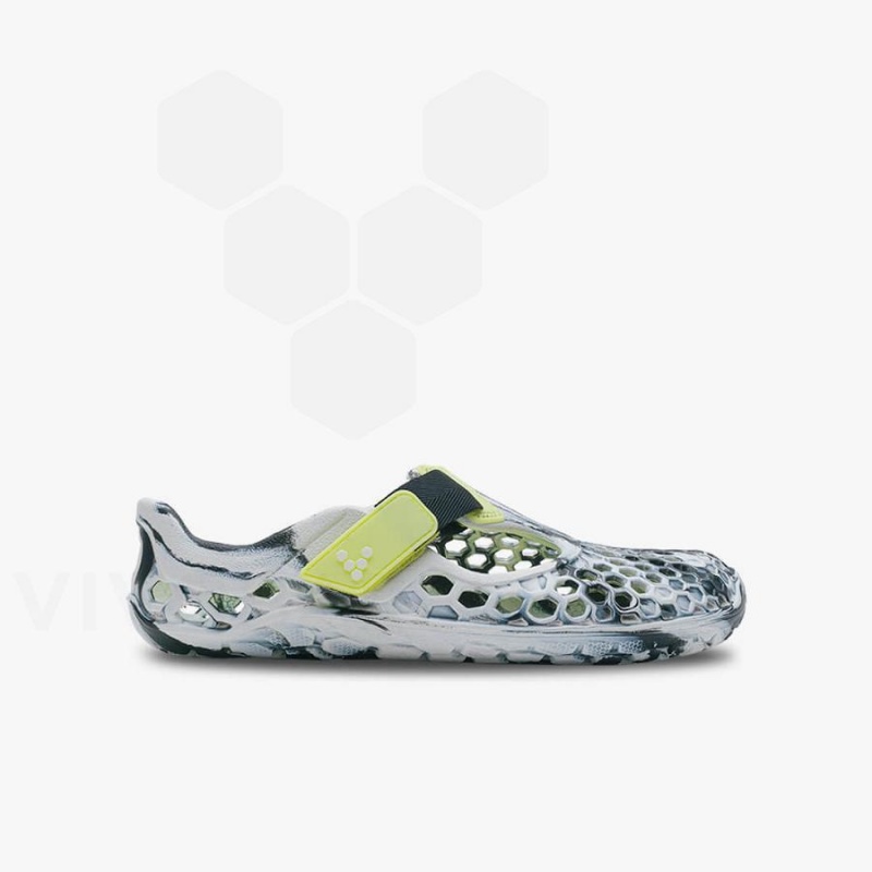 Vivobarefoot Ultra Bloom Juniors Schuhe Kinder Schwarz Weiß | CH046SZ