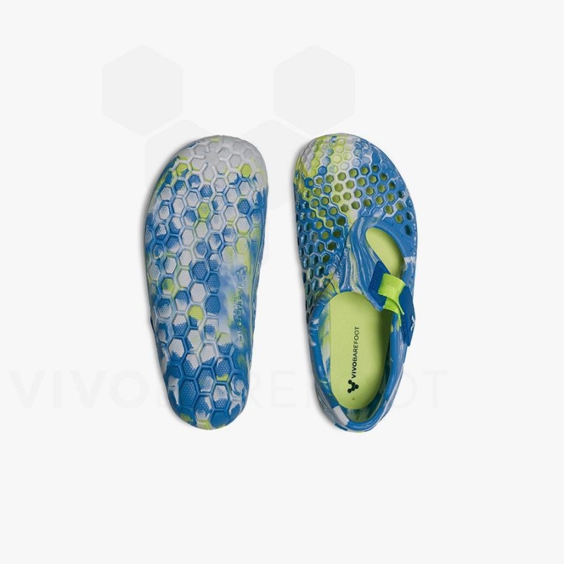 Vivobarefoot Ultra Bloom Preschool Schuhe Kinder Blau Helltürkis | CH050OB