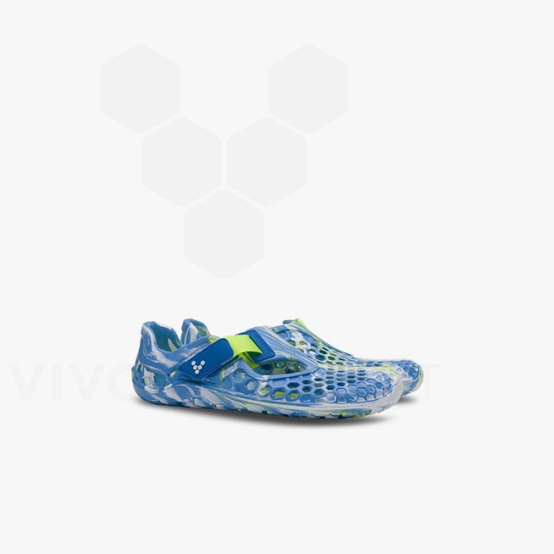 Vivobarefoot Ultra Bloom Preschool Schuhe Kinder Blau Helltürkis | CH050OB