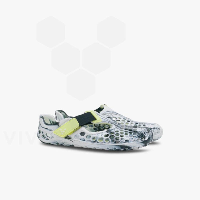 Vivobarefoot Ultra Bloom Schuhe Kinder Schwarz Weiß | CH049PV